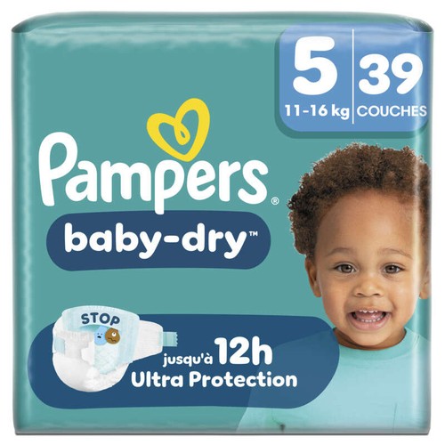 Pampers Baby-Dry Taille 5 - 11kg-16kg – x39 Couches