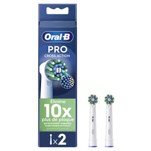 Oral-B Brossettes Pour Brosse À Dents Pro Cross Action x2