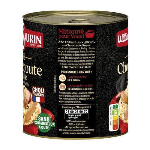 William Saurin Choucroute Royale 1898 800g