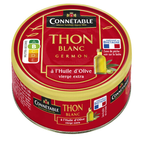 Connétable Thon Blanc Véritable Germon À L'Huile D'Olive 52G