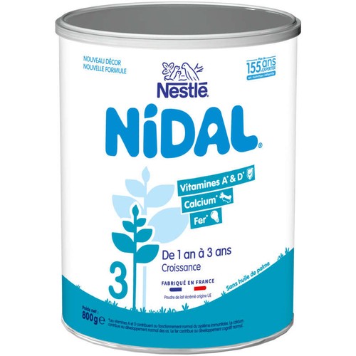 Nestlé NIDAL Lait bébé en poudre dès 1 an 800g