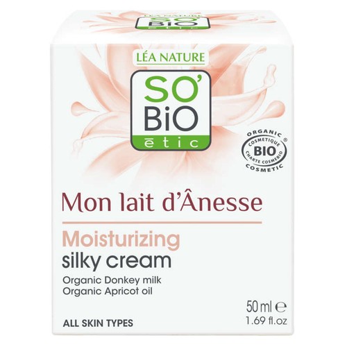 SO'BIO Étic Crème Soyeuse Hydratante Lait d'Anesse 50ml