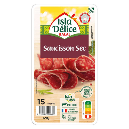 Isla Délice Saucisson Sec Halal 120G
