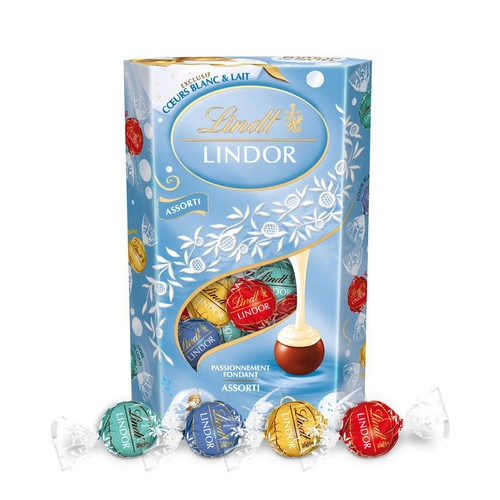 Lindt Lindor Assorti Cœur Blanc & Lait 337g