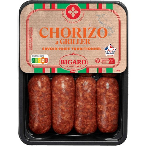 Bigard Chorizo frais à Griller 8x50g
