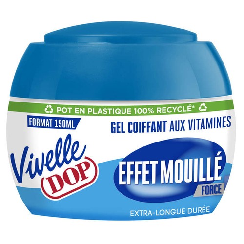 Vivelle Dop Gel Coiffant Effet Mouillé Fixation Longue Durée 190ml