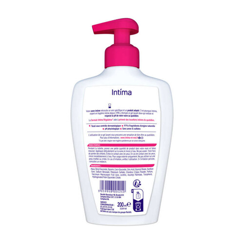 Intima Natural Gel Toilette Intime Régulateur Cranberry 200ml