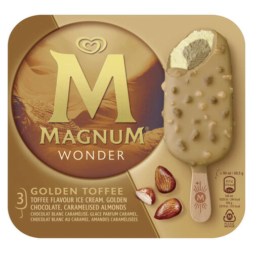 Magnum Wonder chocolat amandes caramélisés 208g