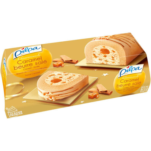 Pilpa Bûche Glacée Caramel Beurre Salé 535g