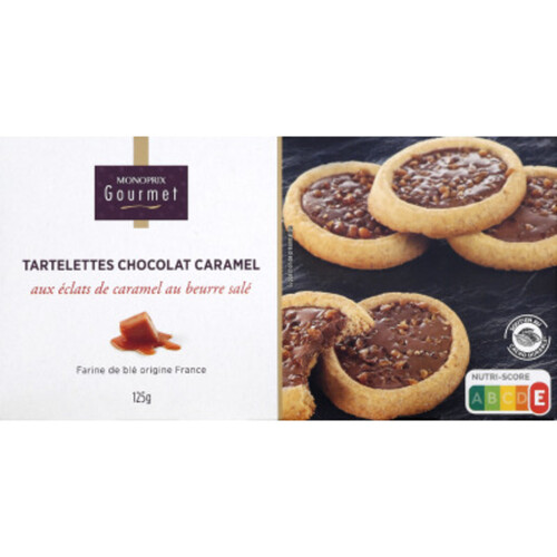 Monoprix Gourmet tartelettes chocolat caramel 125g