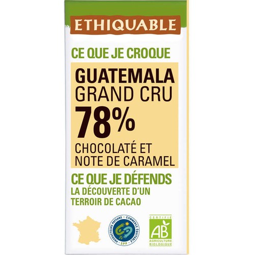 Ethiquable Chocolat Noir 78% Bio 100g