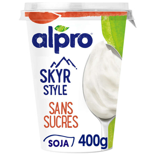 Alpro Dessert Végétal Soja Skyr Nature Sans Sucres 500g