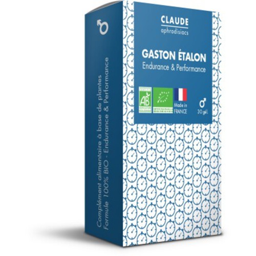 Claude Aphrodisiacs - Gaston Etalon BIO 30 gélules 30g - Endurance & Performance Complément alimentaire