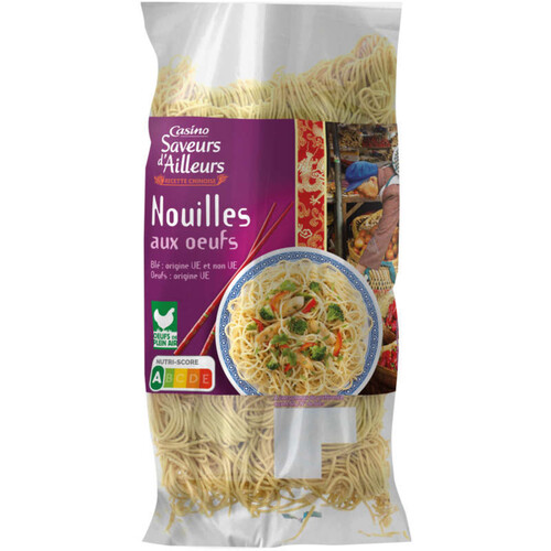 Casino Saveurs D'Ailleurs Nouilles aux œufs - Recette asiatique - 250g