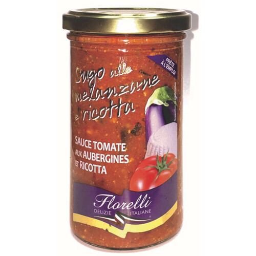 Florelli Sauce Tomate aux Aubergines et Ricotta 250g.