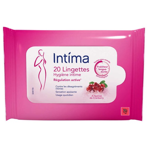 Intima Lingette Hygiène Intime Régulation Active x20