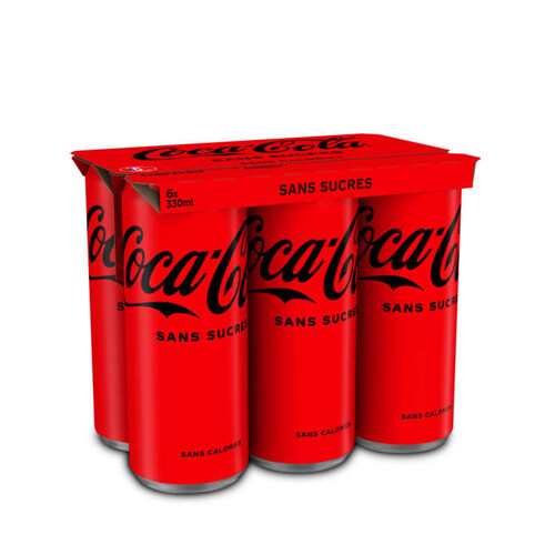 Coca-cola sans sucres canettes 6x33cl