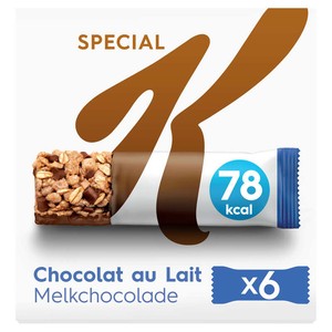 Kellogg's Barres Céréales Special K Chocolat au lait 6x20g