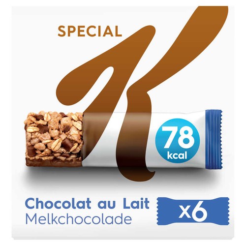 Kellogg's Barres Céréales Special K Chocolat au lait 6x20g