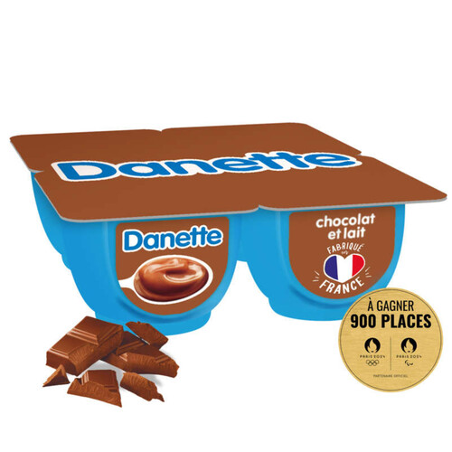 Danette chocolat lait 4x125g
