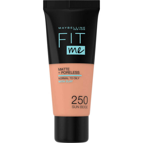 Maybelline Fit Me! Fond de Teint Matifiant 250 Sun Beige 30ml