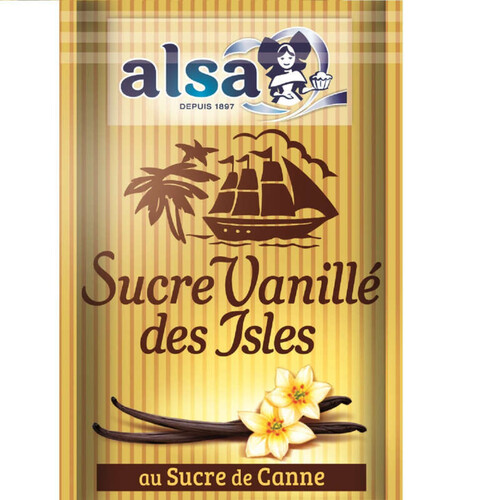 Alsa Sucre Vanillé des Isles 7 sachets, 53g..
