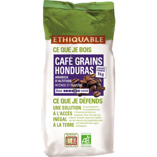 Ethiquable Cafe Grains Honduras Bio 1 Kg 1Kg