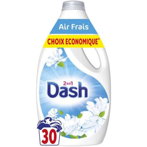 Dash 2en1 Lessive Liquide Air Frais *30 Lavages 1,35L