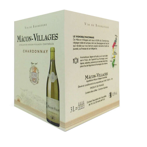 Vin De Bourgogne Fontaine Mâcon-Villages Chardonnay Blanc 3L