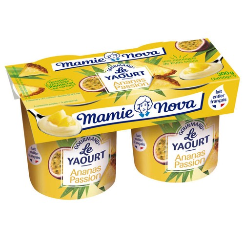 Mamie Nova Yaourt Ananas Passion 2x150g