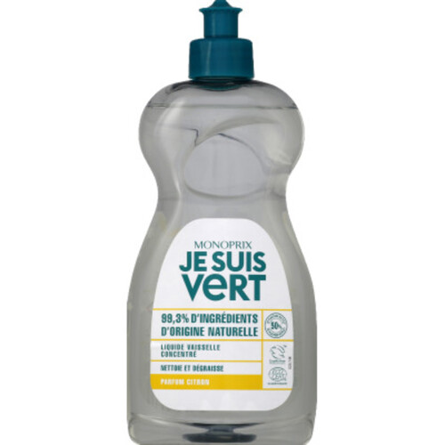 Monoprix Je Suis Vert Liquide Vaisselle Concentré Parfum Citron 500Ml
