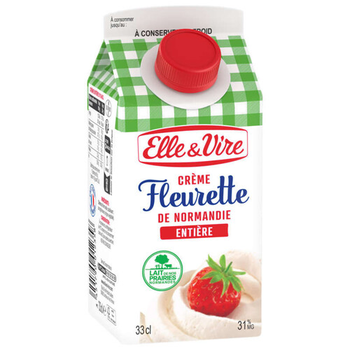 Elle&Vire Crème fleurette de Normandie entière 33cl