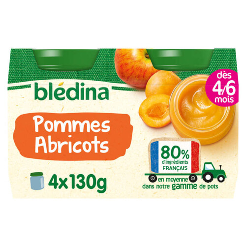 Blédina Compote Pommes Abricot 4x130g
