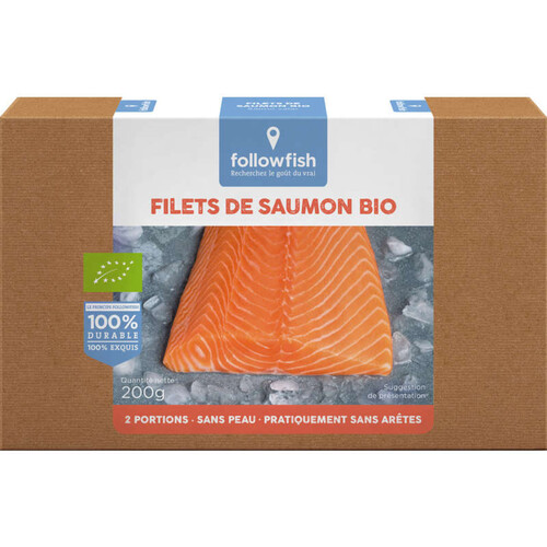 Followfish Saumon Bio, filet naturel 200 g