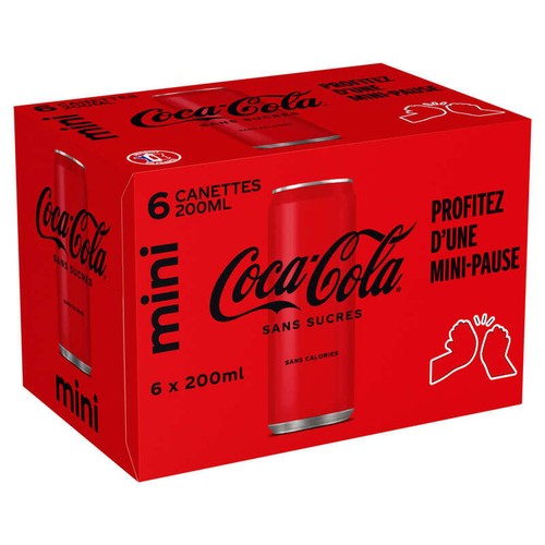 Coca-Cola Sans sucres slim mini frigo Le pack 6x20cl