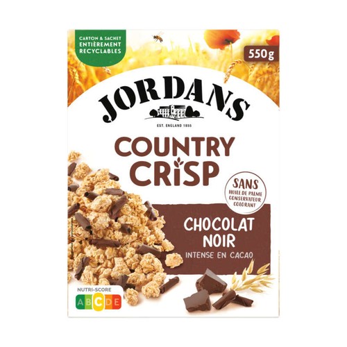 Jordans Céréales Country Crisp chocolat noir 550g
