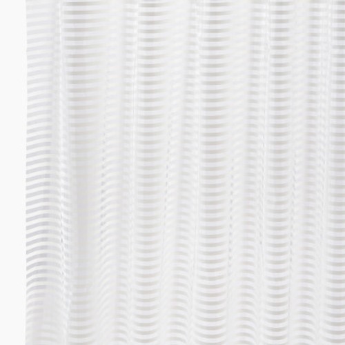Monoprix rideau de douche rayé transparent blanc