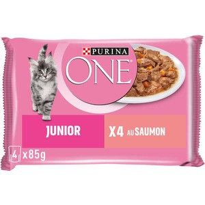 Purina One Chat Junior Au Saumon 4x85g