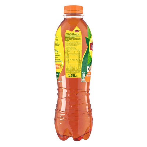 Lipton Ice Tea Thé Glacé Duo Saveur Pêche Abricot 1,25L