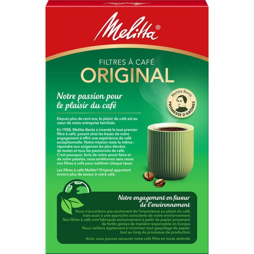 Melitta Filtre à Café 1x4 blanc lot de 80