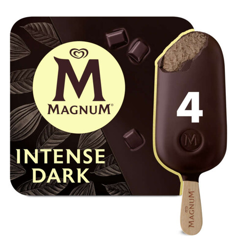 Magnum Glace Bâtonnet Intense Dark x4 296g