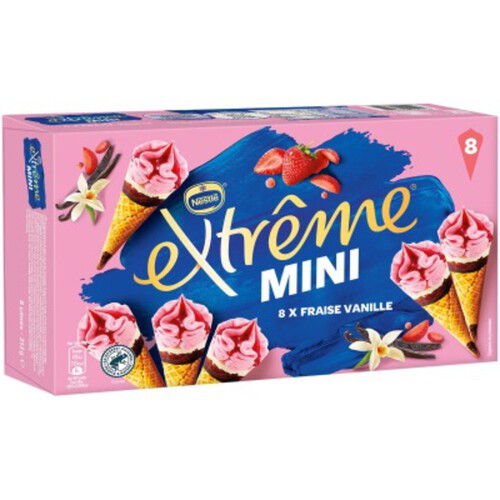 Extrême mini fraise vanille x8