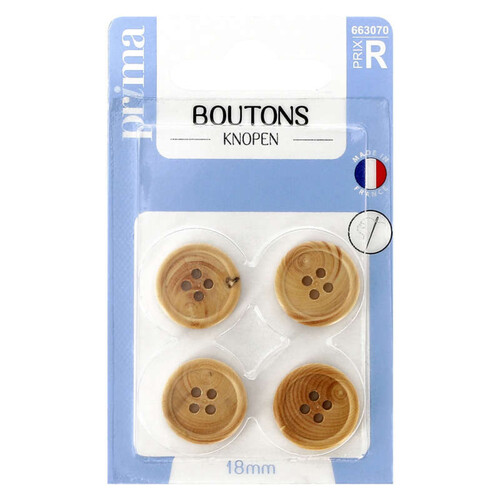 La Brosse et Dupont Boutons bois 18mm