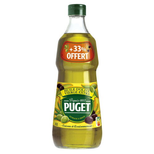 Puget Huile d'Olive Vierge Extra 1L +33% Offert