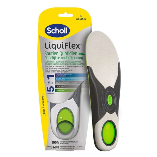Scholl Semelles LiquiFlex Soutien Quotidien Chaussures Hommes Pointure 41-46.5 x1 paire