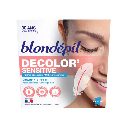 Blondépil Crème Décolorante Visage Peaux Sensibles 2x25ml