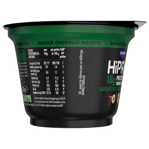 Hipro Protéines Crème Dessert saveur Chocolat Noisette 180g