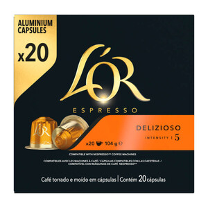 L'Or Espresso Café Delizioso intensité 5 x20 capsules 104g