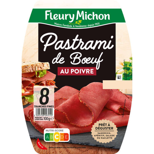 Fleury Michon Pastrami De Bœuf Au Poivre X6