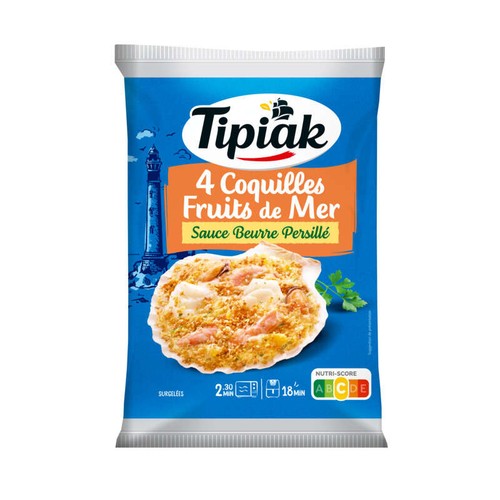 Tipiak Coquilles Fruits de Mer Sauce au Beurre Persillé 360g
